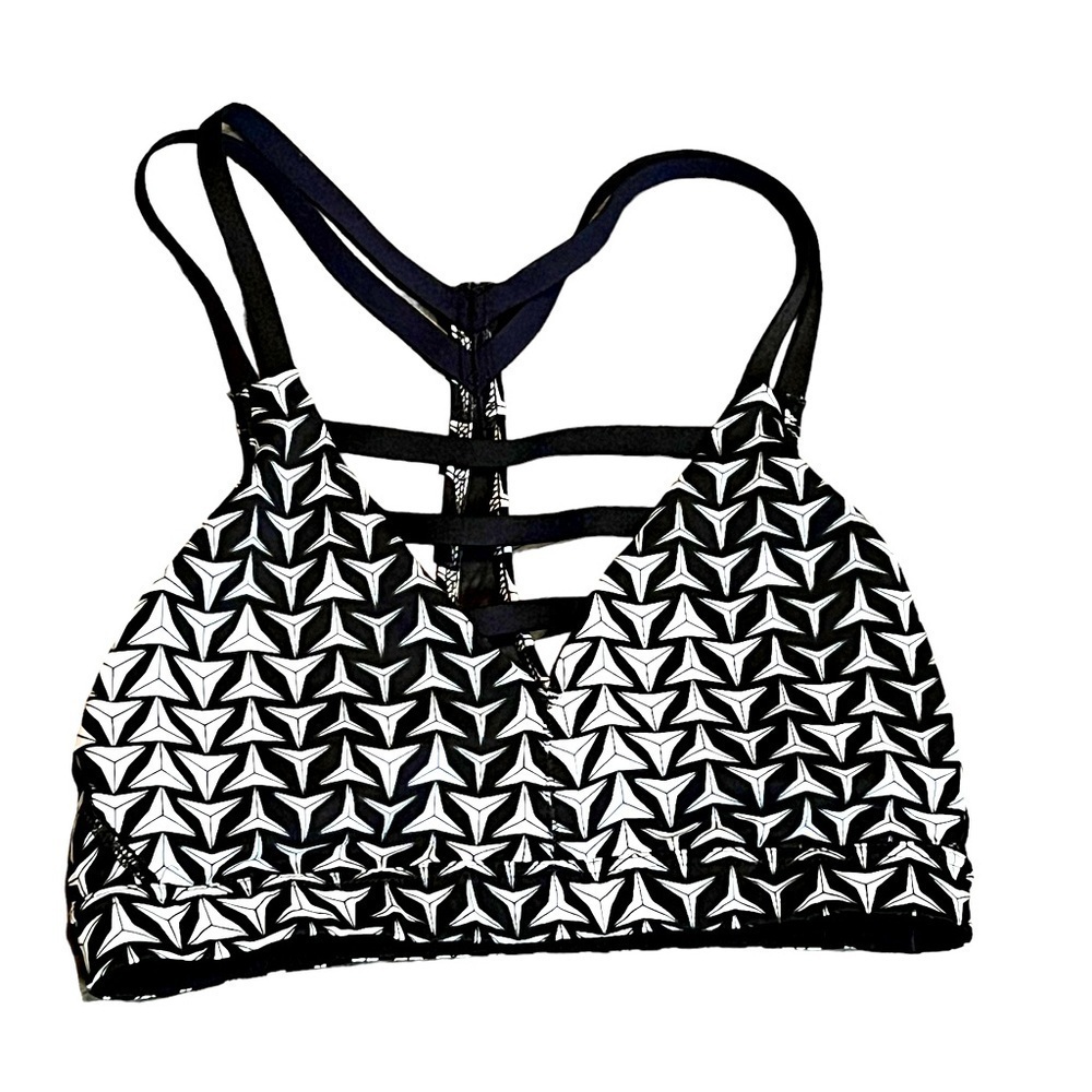 Victoria’s Secret Sports Bra Size XS Black White Workout Yoga